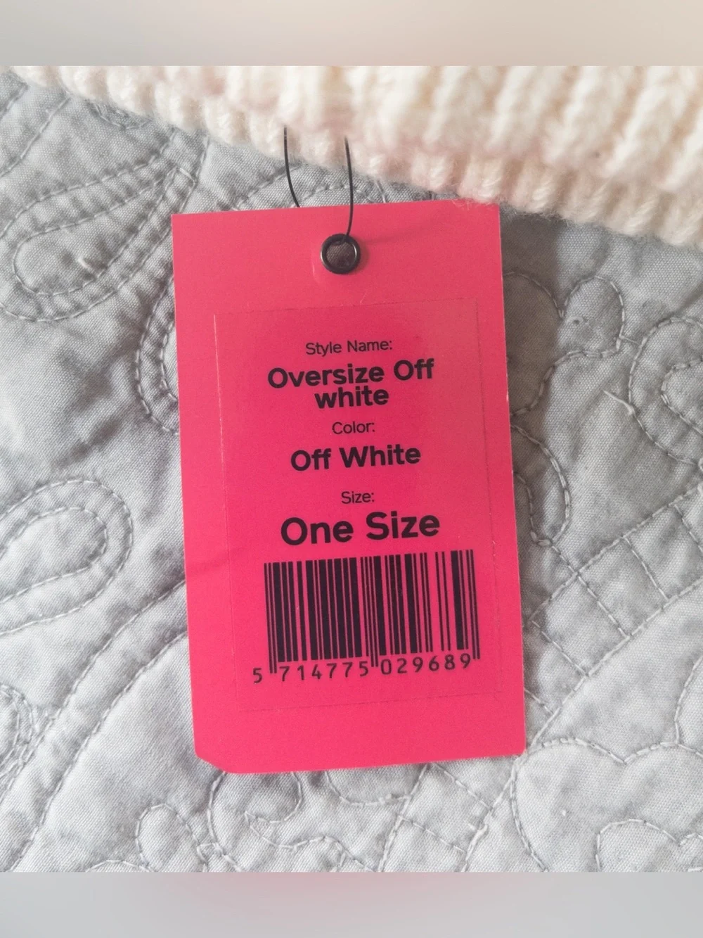 NWT LÄST 100% Extra Fine Merino Wool Beanie Cap Off White One Size